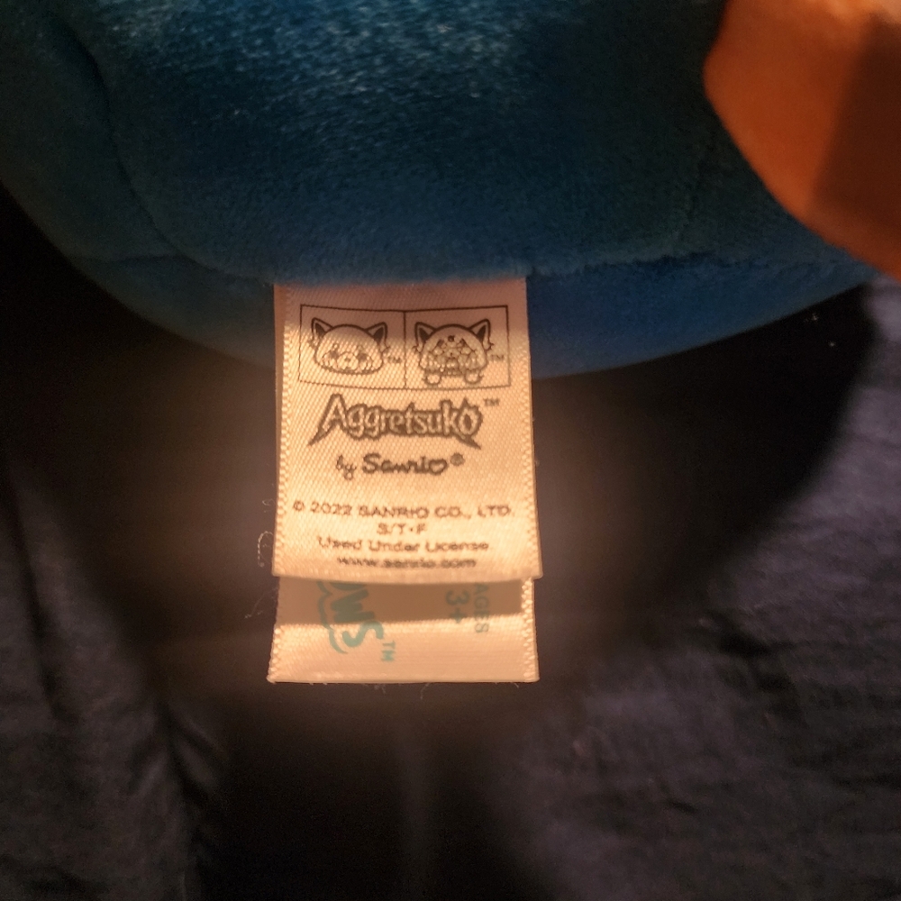 Squishmallow 8" Aggretsuko Rage Sanrio Squad Yellow Blue Angry Face - Picture 5 of 6